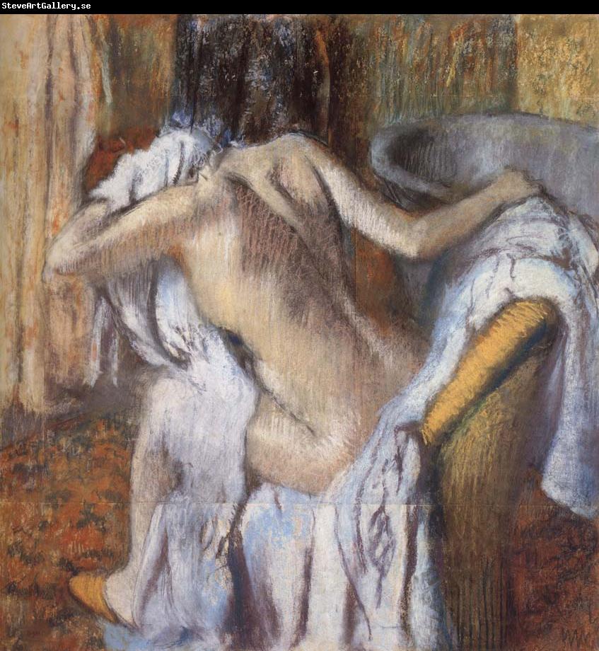 Germain Hilaire Edgard Degas After the Bath,Woman Drying Herself